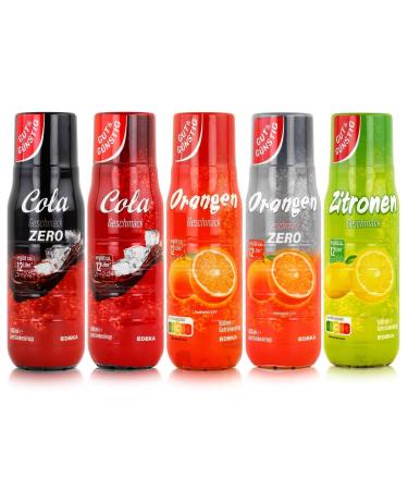 Good & Cheap Syrup Mix - Our Best - 5 x 500ml - Orange Orange Zero Lemon Cola Cola Zero