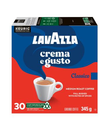 Lavazza Crema e Gusto Medium Roast K-Cup Coffee Pods 120 Count For Keurig Coffee Makers Crema e Gusto 30 count (Pack of 4)