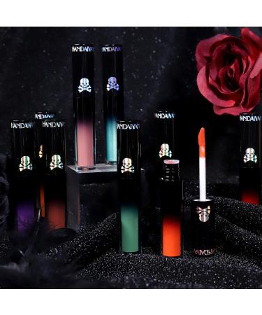 4Pcs Matte Liquid Lipstick Set - Dark Red Purple Blue Black | Long Lasting Waterproof Lip Stain Gift Set for Women - Buy Online on SooperMarket.com