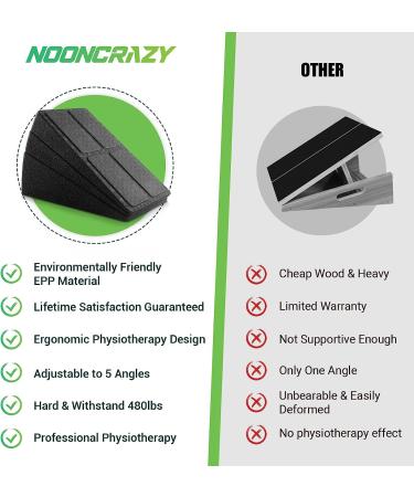 Adjustable Slant Board for Calf Stretching | 5 Angles Foot Stretcher for Physical Therapy | 480 lbs Capacity Foam Incline Board for Home Exercise - Buy Online on SooperMarket.com