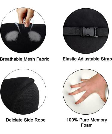 2-Pack Memory Foam Car Neck Pillows - Soft Adjustable Headrest with Breathable Cover for Ultimate Driving Comfort - Buy Online on SooperMarket.com
