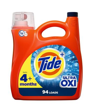 Tide Ultra Oxi Liquid Laundry Detergent Soap HE Compatible 94 Loads 132 fl oz 132 Fl Oz (Pack of 1)