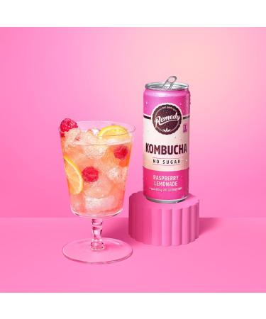 Remedy Kombucha Raspberry Lemonade 12x250ml - Sparkling Live Cultured Drink - Buy Online on SooperMarket.com