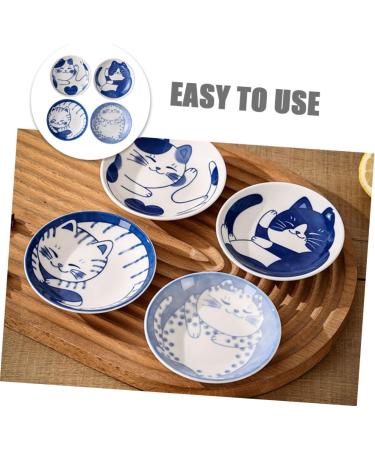 Alipis 4pcs Soy Sauce Dish Sushi Sauce Dishes Dessert Plates Snack Dish Ceramic Dipping Bowls Ceramic Cat Bowls Appetizer Dishes Side Dish Cake Plates Ceramics Dipping Sauce Household - Buy Online on SooperMarket.com