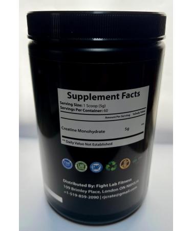 Elite Creatine Monohydrate by Fight Lab Fitness Dietary Supplement 300 g Enhances Athletic Performance Speeds Recovery Boosts Strength - Buy Online on SooperMarket.com