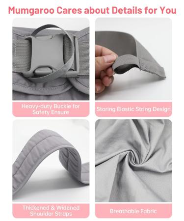 Buy Mumgaroo Baby Carrier - Multifunctional Newborn Carrier for Babies 0-36 Months | Comfort & Convenience in Gray - Buy Online on SooperMarket.com
