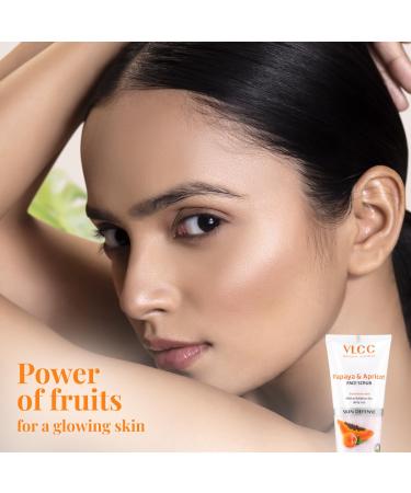 VLCC Papaya & Apricot Face Scrub (80gm) Exfoliating Facial Cleanser for Radiant Skin | International Shipping Available - Buy Online on SooperMarket.com