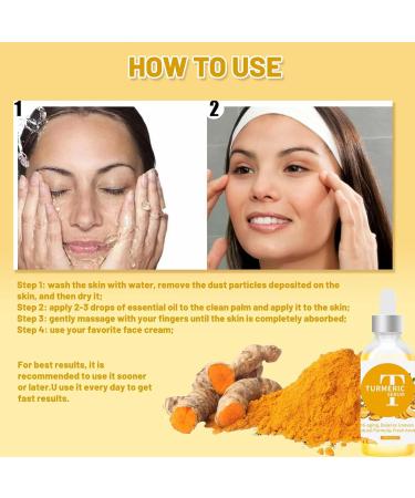 Turmeric Dark Spot Correcting Serum Niacinamide Serum Hydrating Serum Anti Aging Brightening Face Serum For Pure Skin Glow Face Serum Reduce Wrinkles Acne For Face Moisturizes Face Skincare - Buy Online on SooperMarket.com