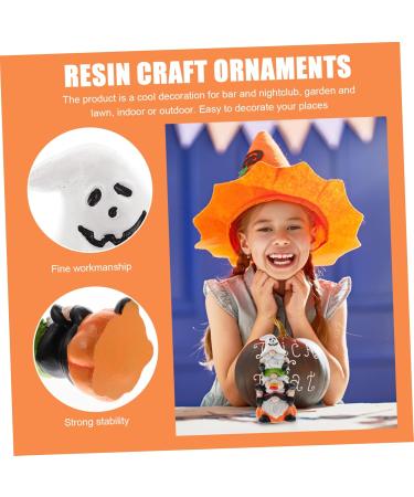 GANAZONO 2pcs Resin Halloween Pumpkin Halloween Resin Gnome Statue Halloween Swedish - Buy Online on SooperMarket.com
