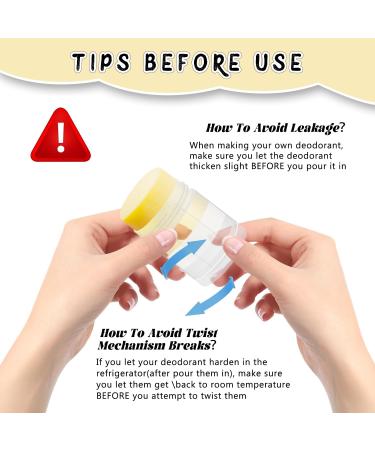 15 Pack 1 oz Plastic Deodorant Containers Empty Small Round Twist-Up Solid Stick Tube Container for Homemade Deodorant Shaving Soap Stick Heel Lip Balm Solid Lotion Bars-Top Filling Clear - Buy Online on SooperMarket.com