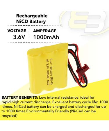Buy 3.6V 1000mAh Exell Emergency Lighting Battery - Replaces Sure-Lites Models | Fast International Shipping - Buy Online on SooperMarket.com