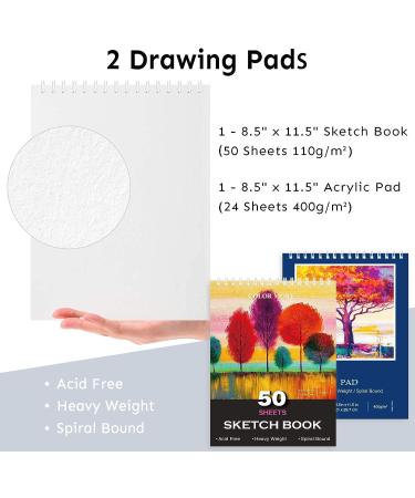 85 Piece Deluxe Wooden Art Set with Easel and Drawing Pads - Creative Gift Box for Teens & Adults | Art Supplies Kit for Painting & Drawing - Buy Online on SooperMarket.com