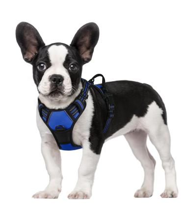 Rabbitgoo dog harness medium -sized dogs anti train crockery dog with control no pull adjustable dog dishes large dogs breathable reflex stripes breast harness dog safe guidance blue s s (1 Pack) blue
