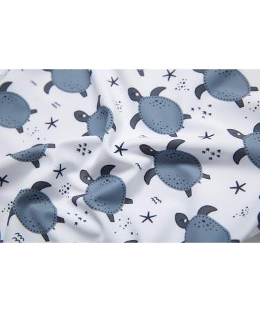 BONVERANO Baby Boys Swimsuit - Toddler Bathing Suit with UPF 50+ Sun Protection | Short-Sleeve Zipper One Piece Swimwear | 2-3 Years, Grey Turtle - Buy Online on SooperMarket.com