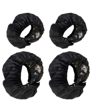 4 pieces of strollers mature overcoats strollers accessories stroller wheel overcoat for strollers bike cover dustproof stroller accessories waterproof wheel protection (black).