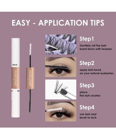 DIY Lash Extension Kit 280pcs - 20D+50D 10-16mm Mix C/CC/D Curl Cluster Lashes with Bond and Seal Tweezers - Soft Light Eyelash Extension Kit for Home Use - Buy Online on SooperMarket.com