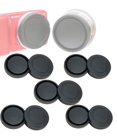(5 Packs) Fotasy E Mount Rear Back Lens Cap Body Cap, Sony EMount Camera Lens Cover Body Cap, FE Lens Cap fits NEX5T NEX-6 NEX-7 a6500 a6400 a6300 a6000 a5100 a5000 a3500 a3000 A7 A7R A7S II III A9