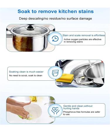Foam Rust Remover Kitchen All-Purpose Cleaning Powder Kitchen Instant Cleaning Powder Kitchen Clean All Purpose Cleaning Foam Soak To Clean Greasy Dirt Comes with 3 Crevice Brushes (250g+110g) - Buy Online on SooperMarket.com