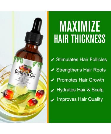 Buy 100% Pure Batana Oil for Hair Growth - Natural & Raw for Thicker Stronger Hair | 2.02 FL OZ | Ships Internationally - Buy Online on SooperMarket.com