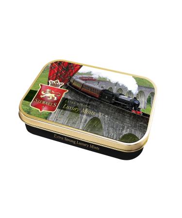 Stewart's - Glenfinnan Steam Train Tin filled with Extra Strong Mints (40g) - Cool Refreshing Peppermint Flavour For Instant Breath Freshness Pocket Sized Collectable Tins Ideal for Gifting 1 x 40g Glenfinnan Steam Train Tin - Mints