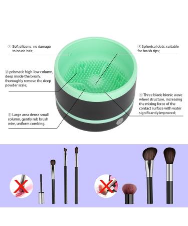 High Efficiency Electric Makeup Brush Cleaner | All Size Brushes | Easy Cleaning Tool with Silicone Bowl | Skin Health Care - Buy Online on SooperMarket.com