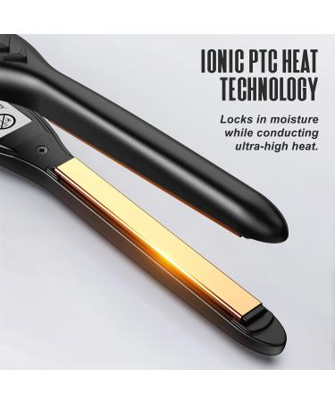 VANESSA PRO 100% Pure Titanium Hair Straightener - 0.3-inch for Short Hair | One Pass Sleek Look, Beautiful Curls, Straightens Well - Buy Online on SooperMarket.com