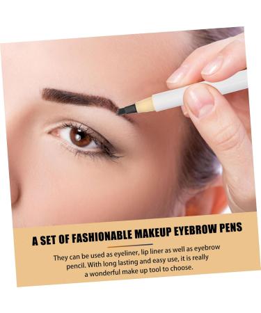 BELLIFFY 4pcs Four Forked Eyebrow Pencil Cosmetic Women Eyebrow Pencils Eyebrow Pencil Brown Make up Kit Abs - Buy Online on SooperMarket.com