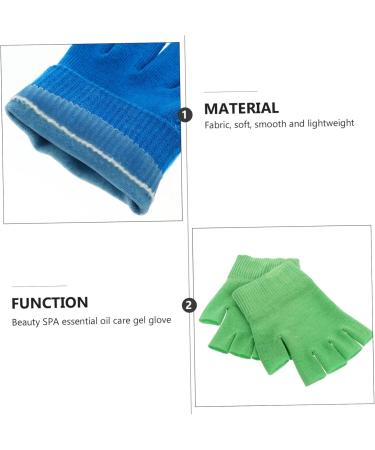 HAPINARY 2 Pairs Gel Gloves Hydrating Gloves Moisturizing Sleeping Gloves Skin Care Dry Skin Gloves Moisturizing Gloves Half Finger Moisturizing Hand Gloves Knitting Lotion Miss Daily Use 16X13X1CM - Buy Online on SooperMarket.com