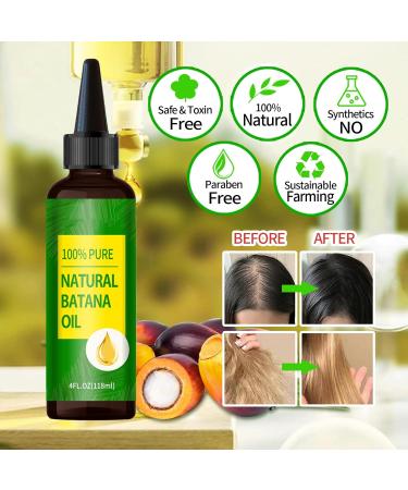 Batana Natural Hair Growth Oil - Organic Batana Oil for Stimulating Hair Growth Preventing Hair Loss & Eliminating Split Ends - 4FL OZ - Buy Online on SooperMarket.com