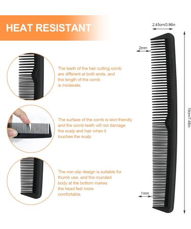 Sularpek 3 Piece Fine Tooth Carbon Fibre Tail Comb Set - Hairdressing & Styling Comb for Women and Men - Anti Static & Heat Resistant - Teasing Hair Comb - Buy Online on SooperMarket.com