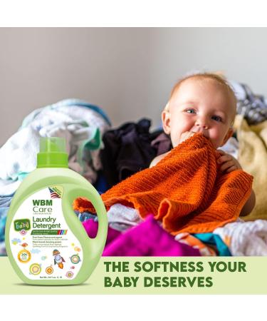WBM Care Liquid Baby Laundry Detergent - 100 Loads 68 OZ | Eco-Friendly & Gentle for Babies - International Shipping Available - Buy Online on SooperMarket.com