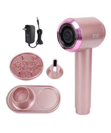 Portable Blow Dryer Rechargeable Hair Dryer with Temperature Control Cold and Hot Wind Adjustable Speed Hair Care for Home Travel (US Plug 100-240V)