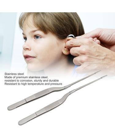 Premium Stainless Steel Curved Tweezers for Hearing Aids - 2 Pack with Corrosion Protection | Shop Internationally - Buy Online on SooperMarket.com