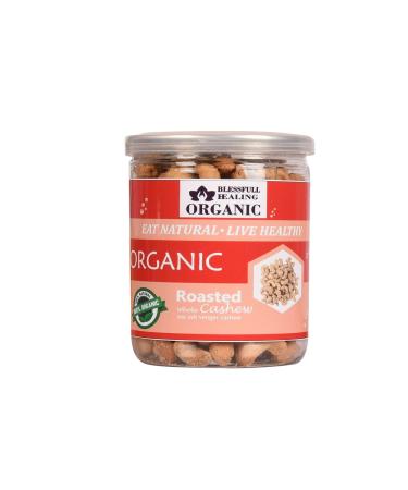 Blessfull Healing Organic Natural Vegan Sea Salt Vinegar Roasted Whole Cashew Nuts Crunchy Kaju 300 Gram