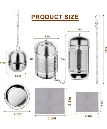 Tea Infusers for Loose Tea 3PCS Loose Leaf Tea Steeper Premium Tea Strainers for Loose Tea Brew Tea Spices & Seasonings - Buy Online on SooperMarket.com