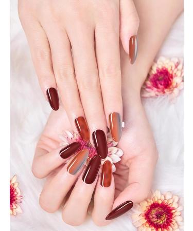 Kalolary 20PCS Nail Gel Polish Strips Full Wraps Nail Polish Stickers Cured Gel Nail Strips Self-Adhesive Gel Nail Wrap Stickers Decals with Nail File and Stick(UV/LED Lamp Required) (NJTZ-NG200266) - Buy Online on SooperMarket.com