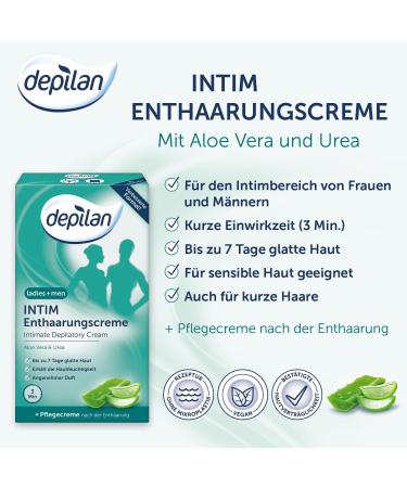 Intimate Hair Removal Cream for Men & Women - Extra Gentle Depilan 75ml + 30ml Care Cream | Smooth & Safe Hair Removal - Buy Online on SooperMarket.com
