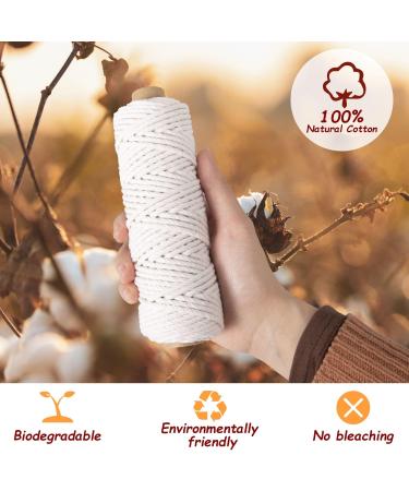 3mm x 594 Yards Macrame Cord Kit | Natural Colored Cotton Rope Set for DIY Macrame Projects | 18 Rolls Variety Pack with Jute Twine String | Ideal for Wall Hangings and Plant Hangers - Buy Online on SooperMarket.com