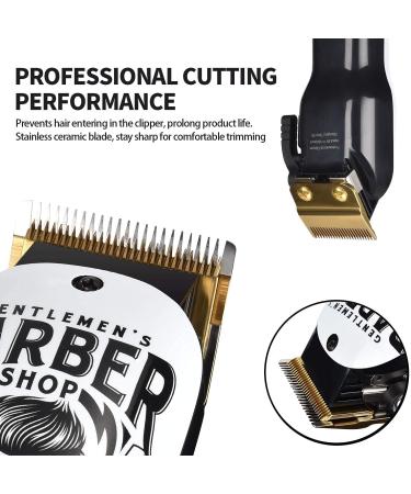 BESTBOMG Cordless Hair Clippers & Trimmer Set - T-Blade, Ceramic Blade, Rechargeable, 10 Guide Combs - Ideal for Men, Fathers, Husbands, Boyfriends - 2p-white - Buy Online on SooperMarket.com