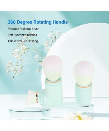 Portable Makeup Brush Set Double Head Retractable Brush with 360 Degree Rotating Handle Soft Synthetic Bristles for Thickened Die Casting for Durability - Buy Online on SooperMarket.com