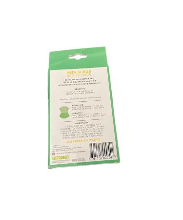 Spongeables Pedi-Scrub 2 oz. Foot Buffer | Citron-Eucalyptus Aromatherapy | International Shipping Available - Buy Online on SooperMarket.com