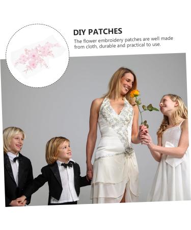 Operitacx 10 Pcs Flower Lace Embroidered Sequins Patches 3d Flower Accessories The Flowers Pink Polyester Yarn - Buy Online on SooperMarket.com