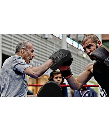 Hawk Sports All-Black Leather Punching Mitts for Martial Arts and Boxing Training - Men, Women, Kids - Buy Online on SooperMarket.com