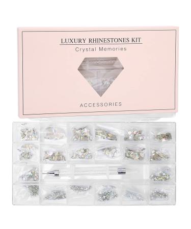 Nail rhinestones rhinestones nail art rhinestones colorful exquisite nail DIY glass rhinestones decoration with box Smooth appearance and no scratches