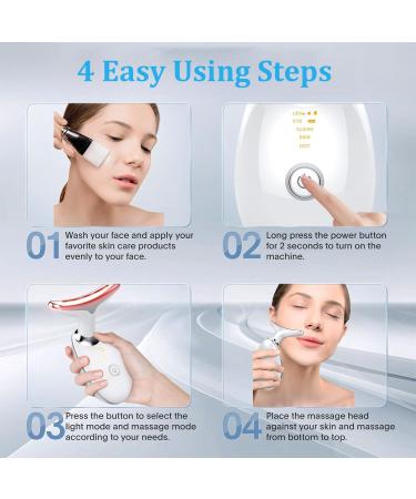 INTENSO 7 Color Face & Neck Massager - Anti-Aging Facial Device for Skin Care & Wrinkle Reduction - Buy Online on SooperMarket.com