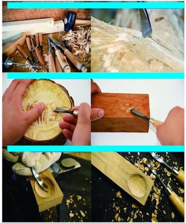 SUNREEK Wood Sculpture Carving Chisel Tool Set - 8 Piece DIY Art Craft Kit - Buy Online on SooperMarket.com