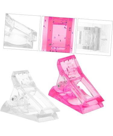 Mikinona 60 pcs UV White Tool Building Nail DIY A Home Tools Gel and Fixing Forms Finger Curve Clamps Clamp Quick Poly Fiberglass Clips Tips Extension Fake Salon Pinching Manicure 1 count (Pack of 1) White Pinkx5pcs - Buy Online on SooperMarket.com