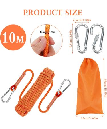 Buy 10mm Nylon Climbing Rope - Outdoor Security & Rescue Rope for Height Work | Fire Rescue & Abseiling Use - Durable Red Static Rope - Buy Online on SooperMarket.com