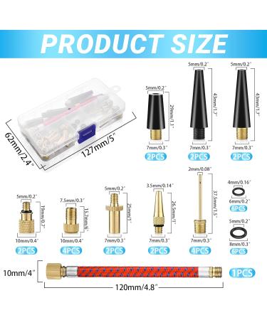 33-Piece Bicycle Valve Adapter Set - DV SV AV French Valve Adapters with Storage Box & Inflatable Hose for All Bicycle Valves | International Shipping Available - Buy Online on SooperMarket.com