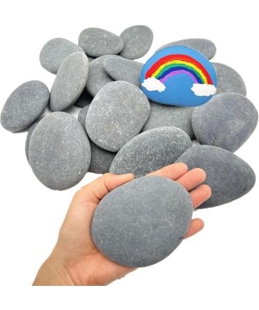 20PCS Painting Rocks, 3"-4" DIY Rocks Flat & Smooth Kindness Rocks for Arts, Crafts, Decoration, Large Rocks for Painting,Hand Picked for Painting Rocksâ€¦